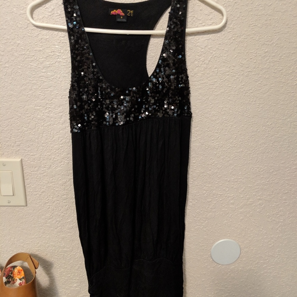 Forever 21 Black Sequence Top